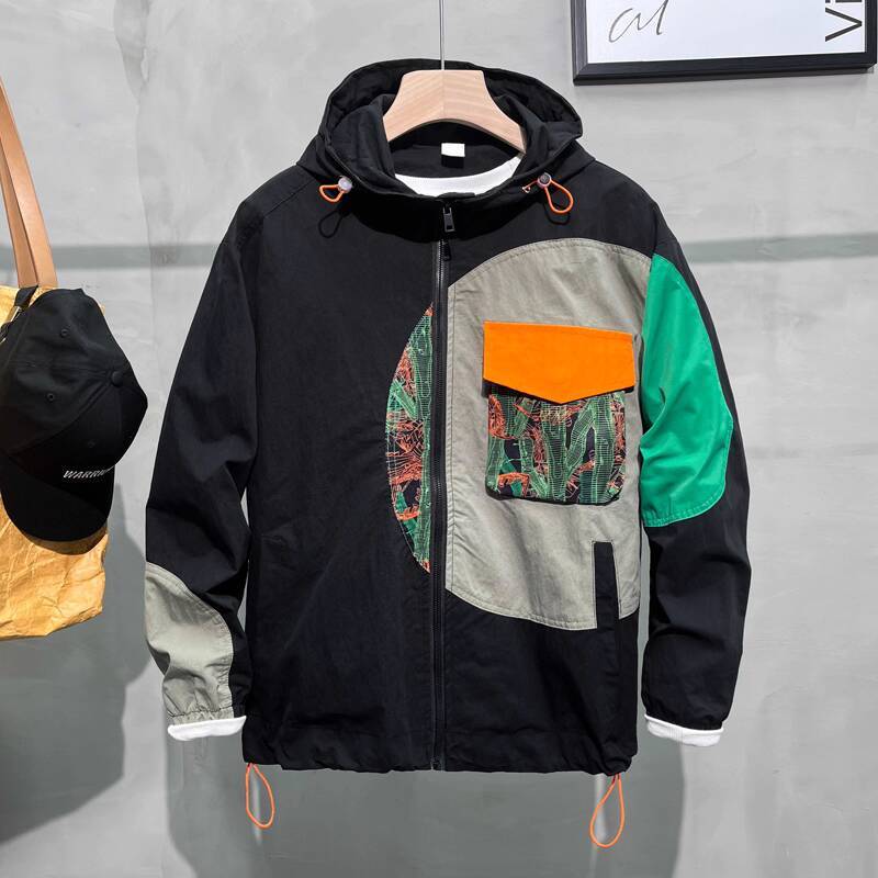 Mens Fashion Bomber Jacket - Jaket Hoodie Kasual Gaya Jalanan Pria,