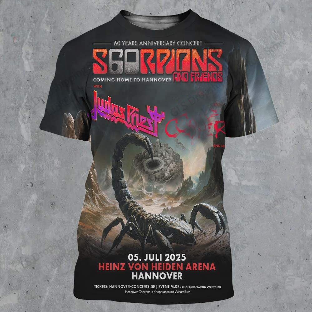 Men'S Fashion Over 60 - Kaos 3D Print Band Rock Baru