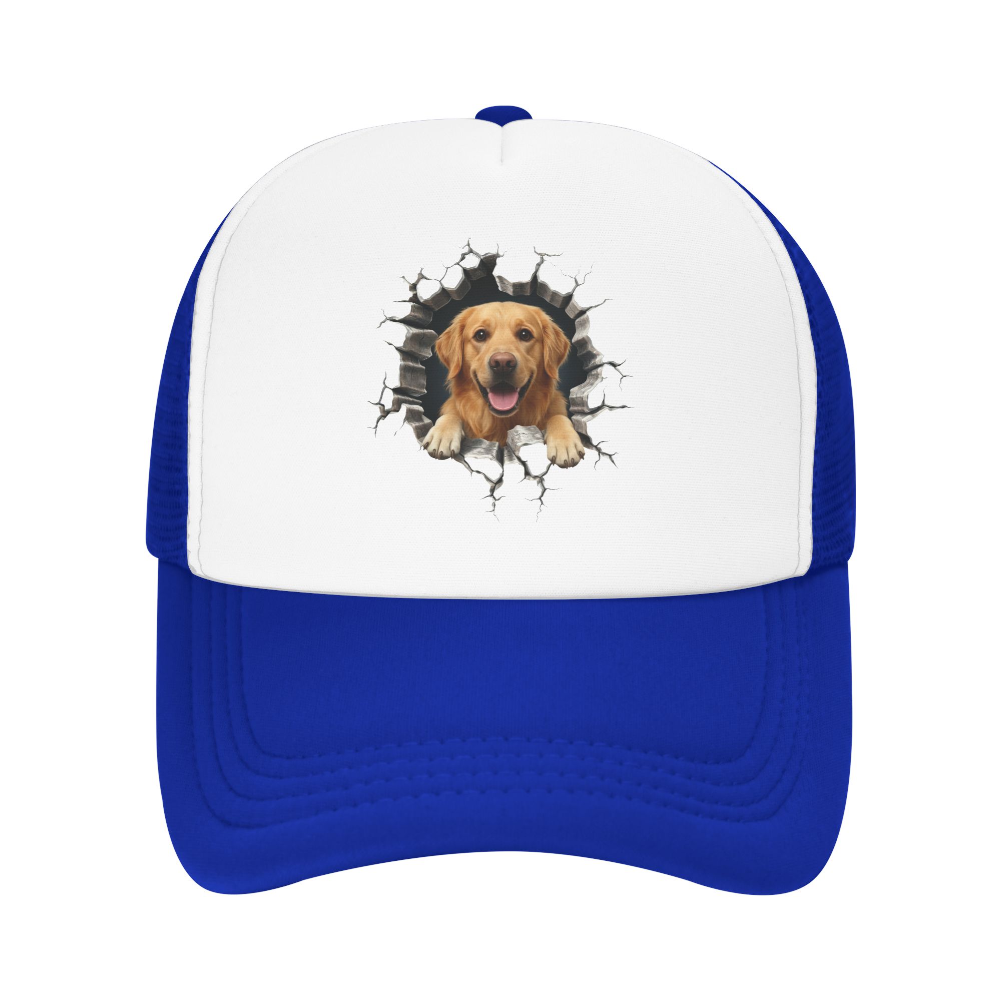 Trucker Hat Cap - Topi Bisbol Golden Retriever untuk Wanita
