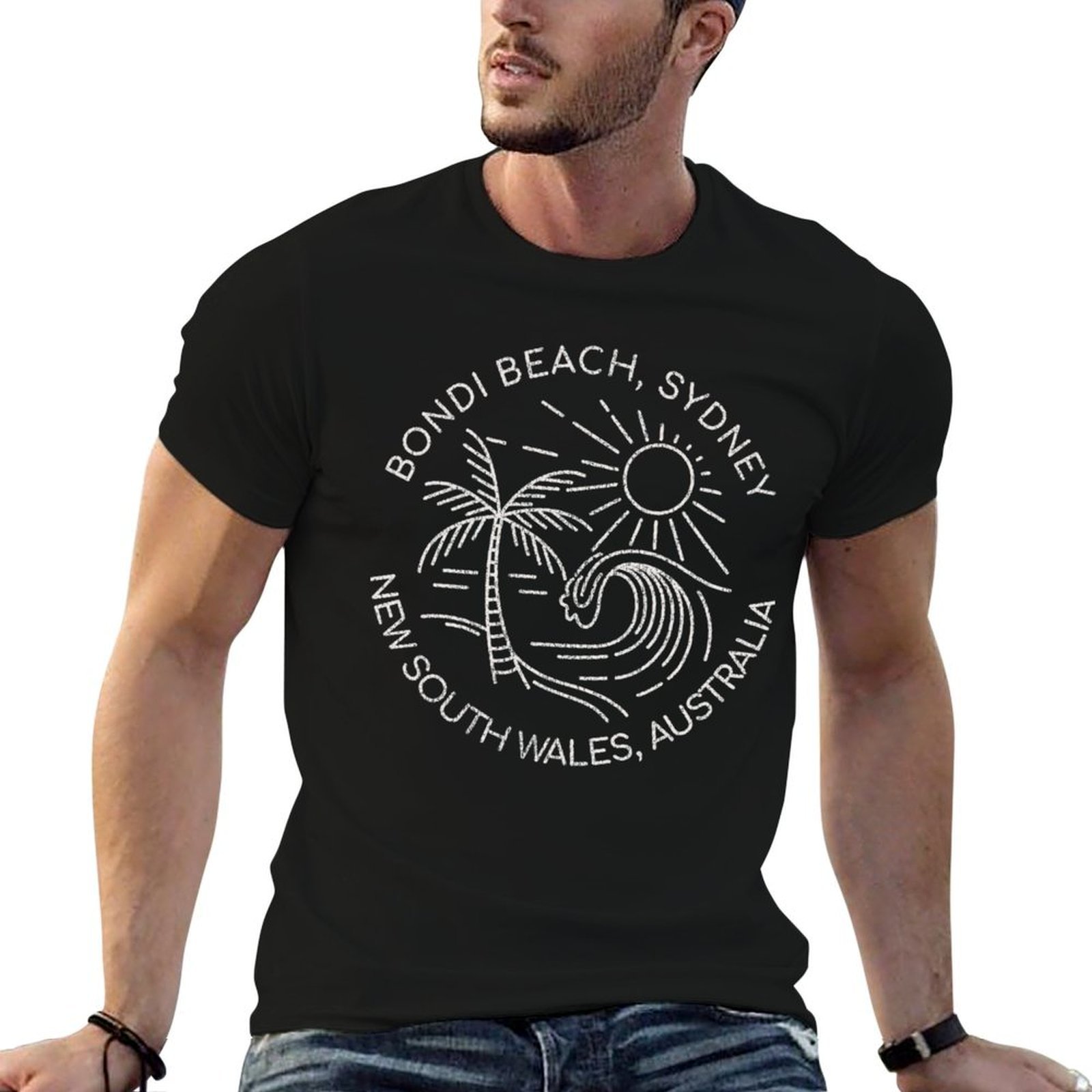 Men'S Fashion Sydney - Bondi Beach Sydney Australia Text Retro
