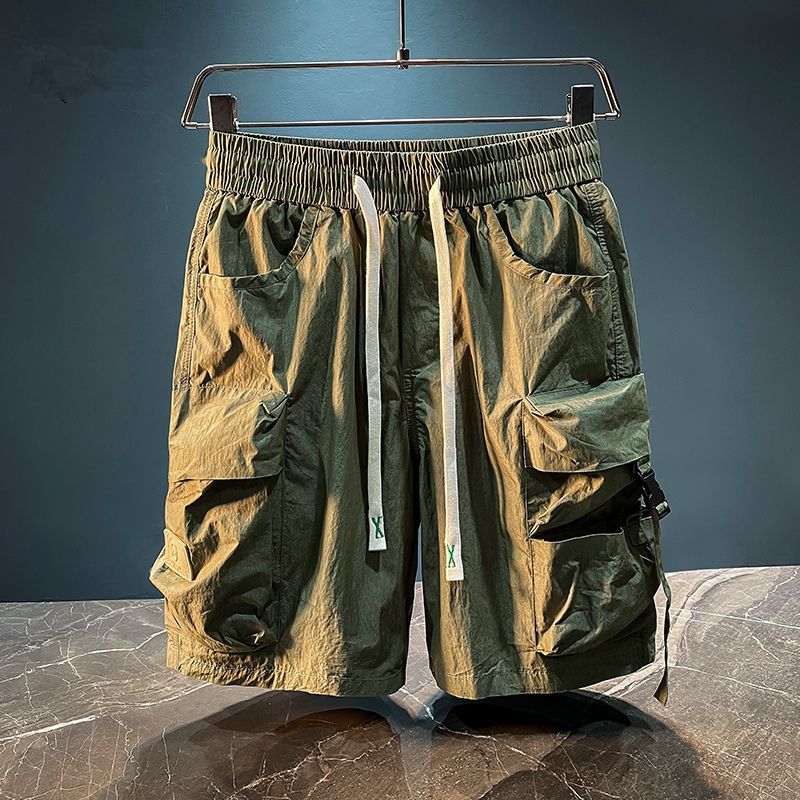 Men'S Fashion Loose Pants - Celana Pendek Kargo Bermuda Pria Pinggang