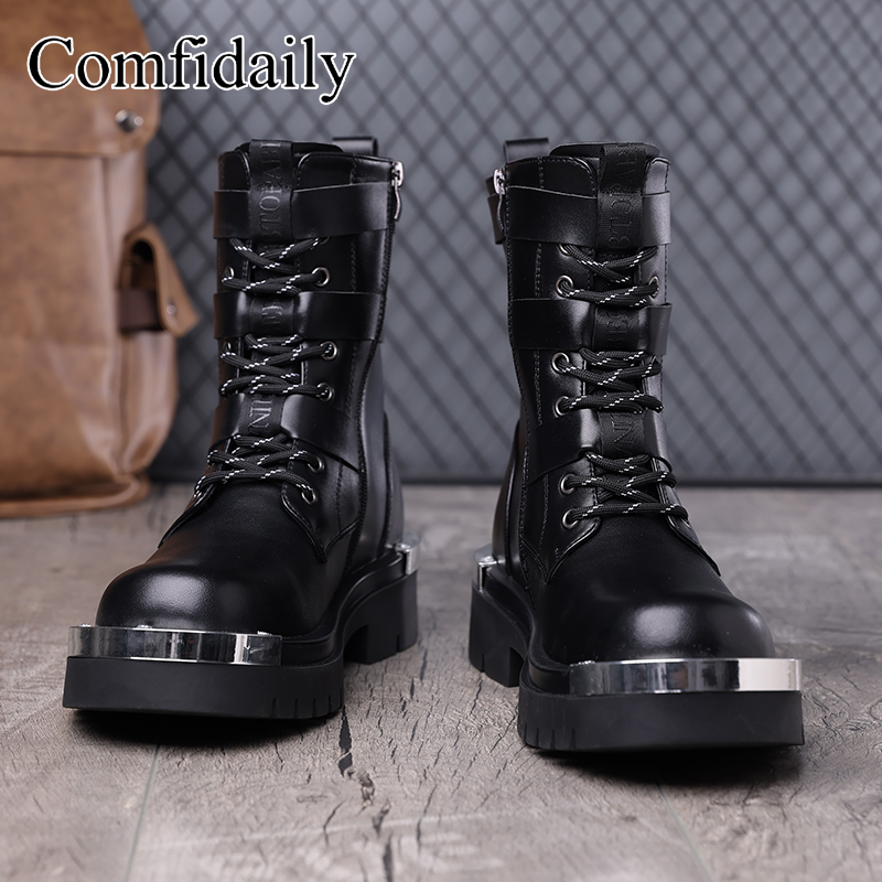 Belt Mens Fashion - Sepatu Bot Tinggi Ukuran Besar dengan