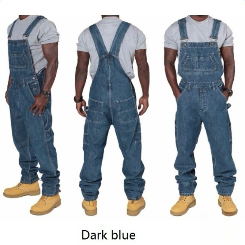 Men'S Fashion Loose Pants - Celana Denim Sobek Pria dengan Tali
