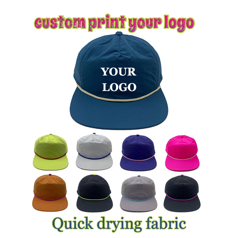 Trucker Hat Cap - Topi Bisbol 5 Panel Pinggiran Datar