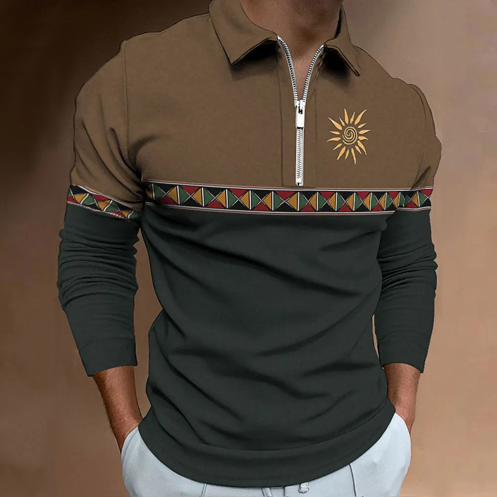 Men'S Fashion Golf Clothing - Kaus Polo pria, pakaian olahraga lengan