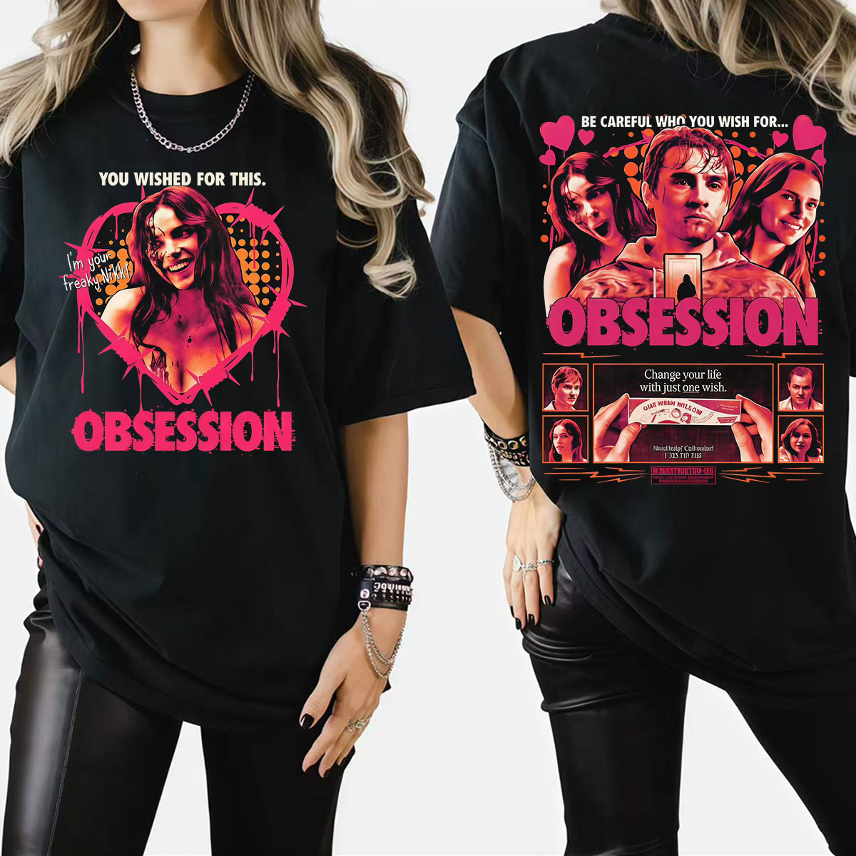 Men'S Fashion Pink Shirt - Kaos Film One Wish Willow Obsession