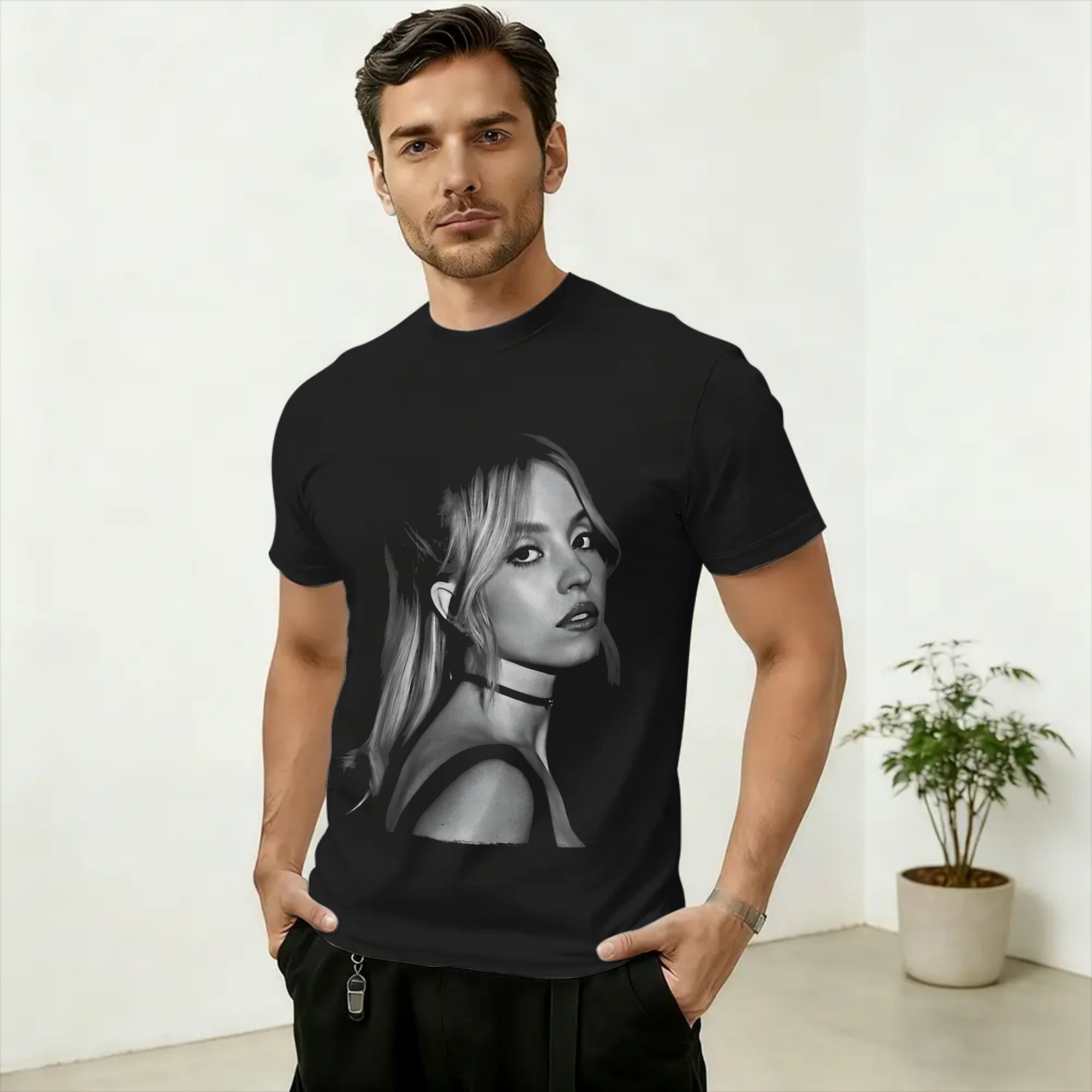 Men'S Fashion Sydney - Kaus Katun Murni Sydney Sweeney untuk