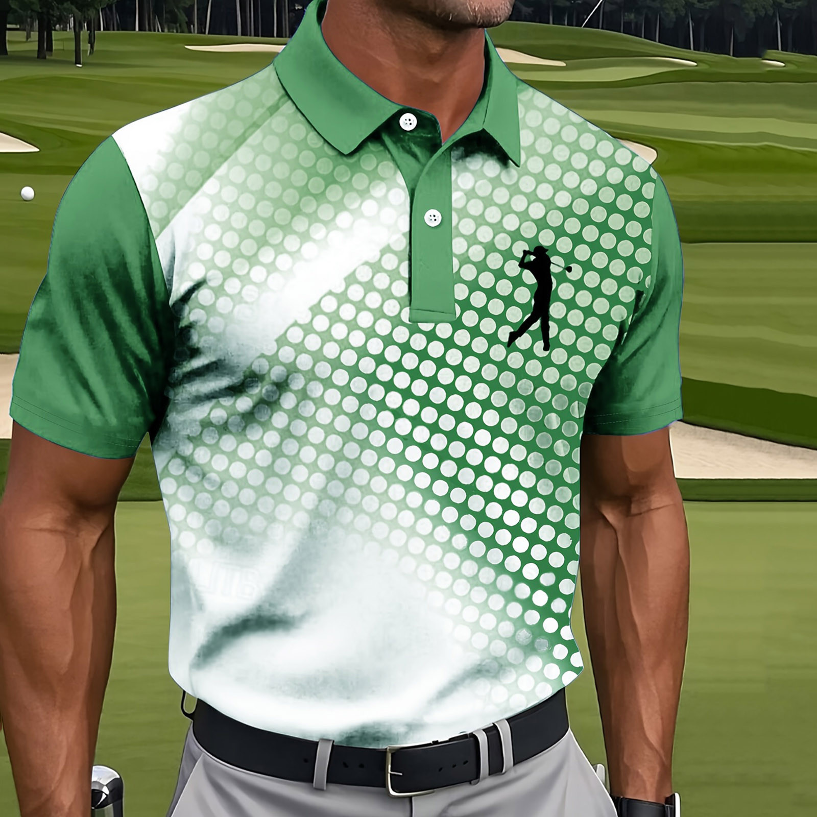 Men'S Fashion Golf Clothing - Kaos polo pria kasual bisnis, setelan
