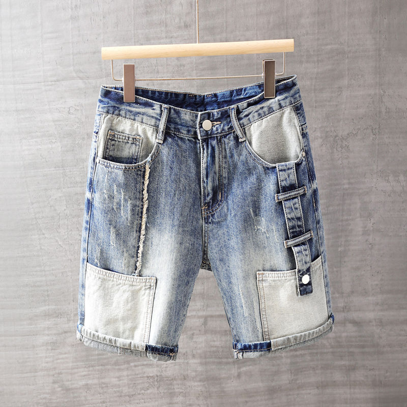 Men'S Fashion Loose Pants - Celana Jeans Pendek Pria dengan Saku