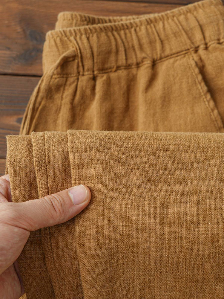 Chino Pants Men - Celana Chino Katun Linen Kasual Pria,