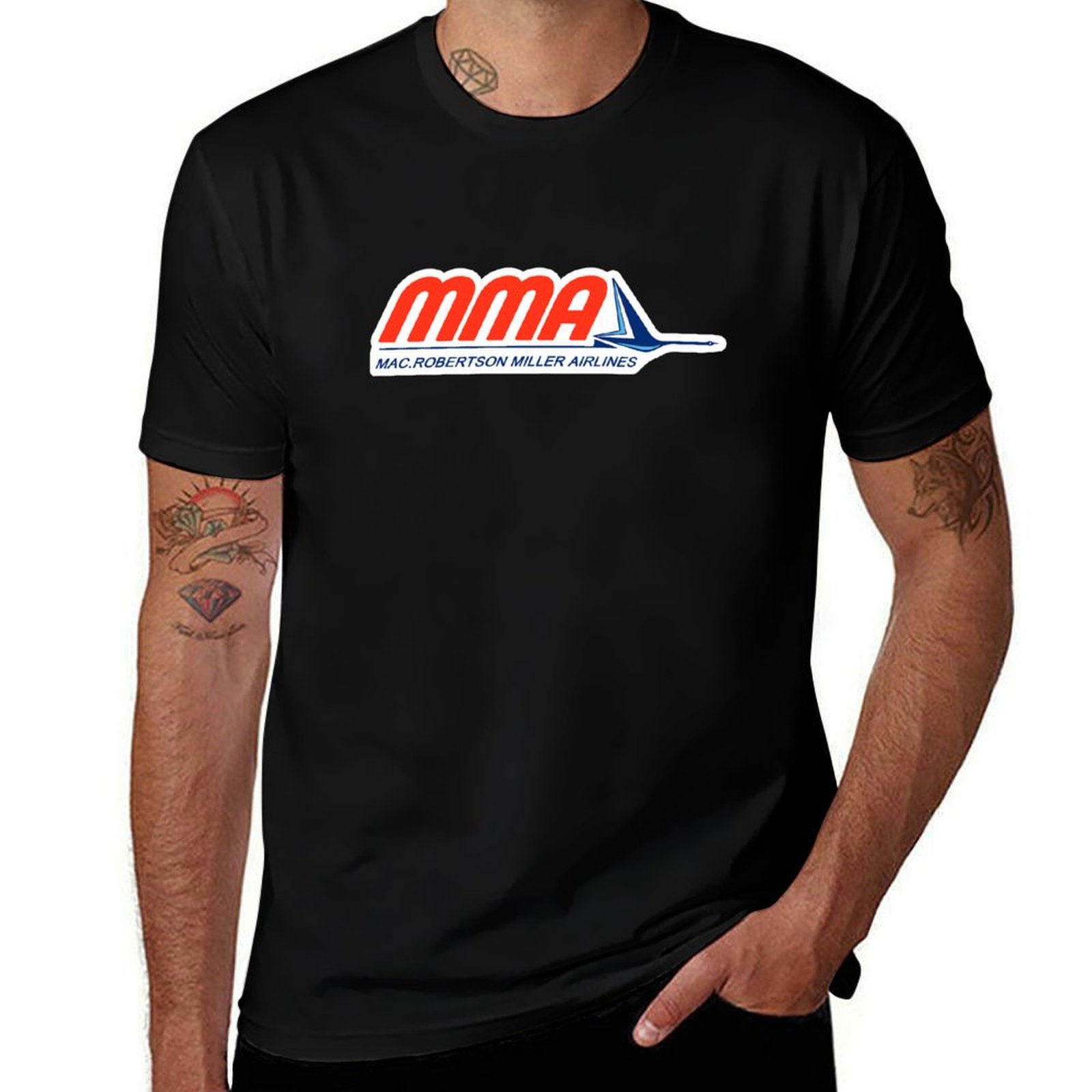 1950S Fashion Men'S - Logo MacRobertson Miller Airlines (1950-an-1984) T-Shirt