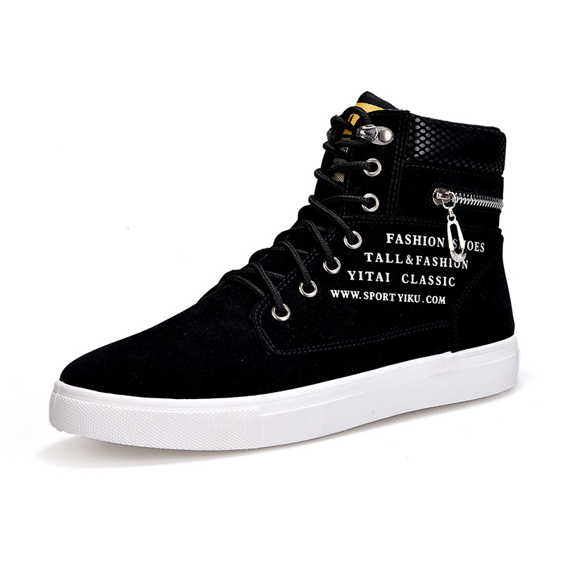 Men'S Fashion Footwear - Sepatu Sneakers Pria Hitam High-Top dengan