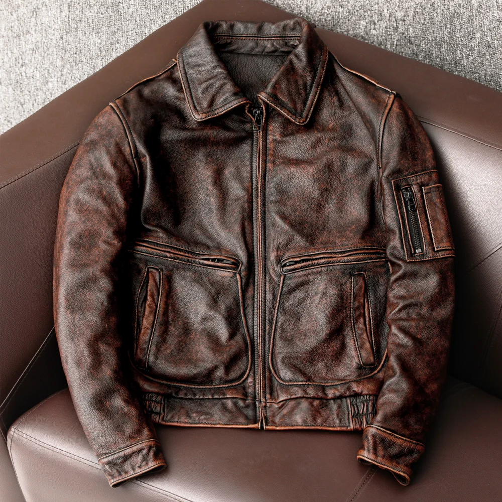 Mens Fashion Bomber Jacket - Jaket pengendara sepeda pria, jaket kulit