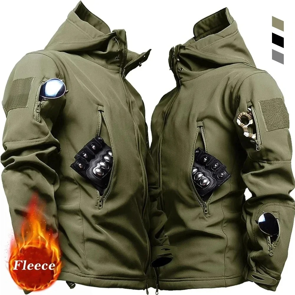 Mens Fashion Bomber Jacket - Jaket Bomber tempur bertudung untuk pria,