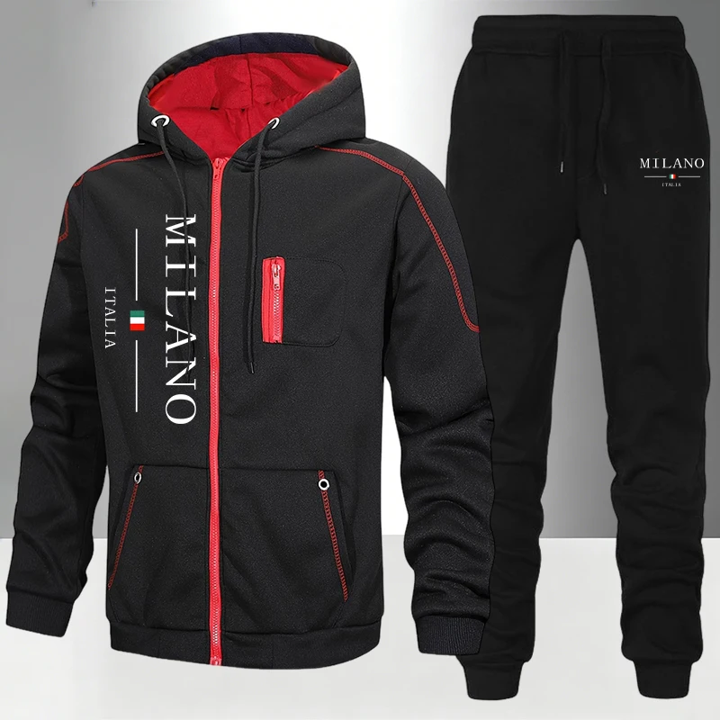 Men'S Fashion Outfits - Setelan Pria Italia/Mantel/Celana Musim Gugur Musim