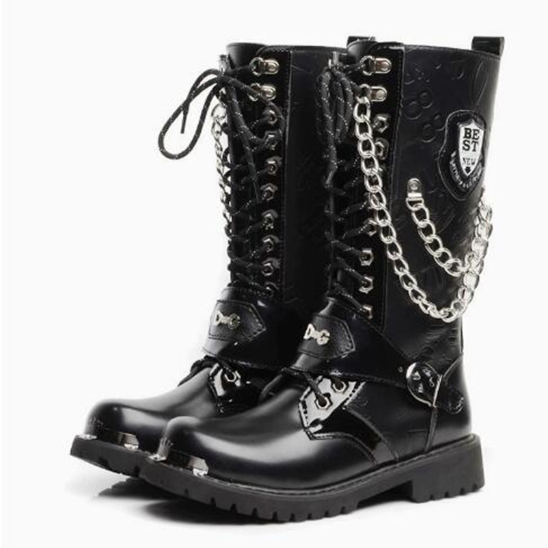 Belt Mens Fashion - Sepatu Bot Motor Pria Model Mid-calf