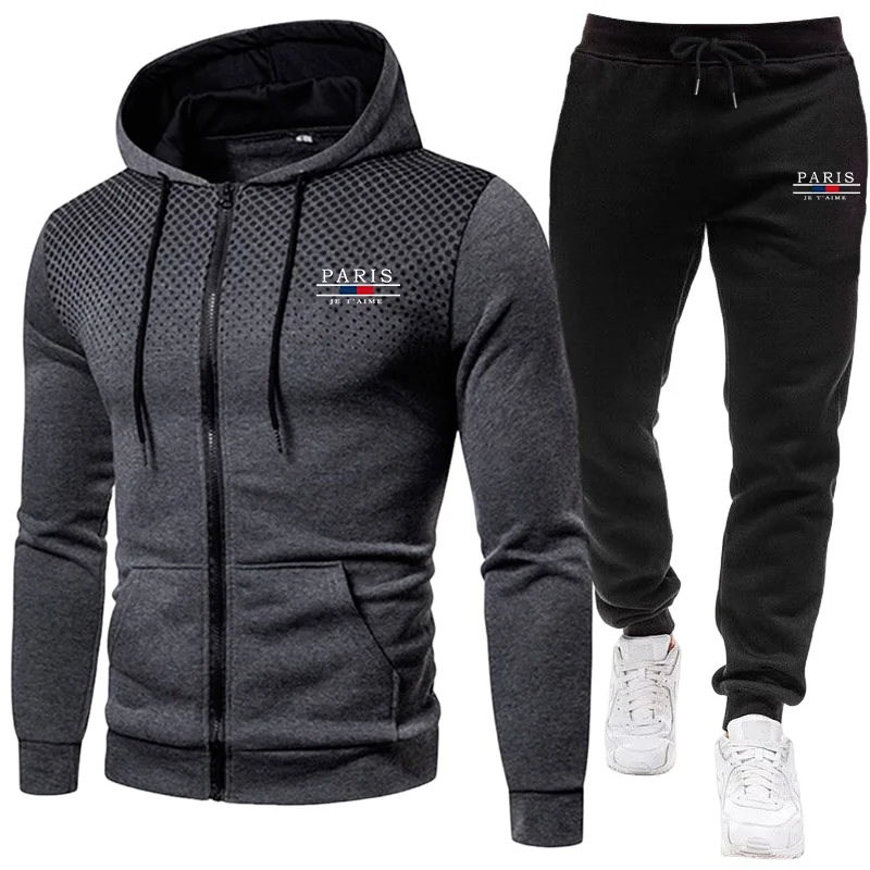 Mens Fashion Casual 2026 - Tren 2026 Setelan Olahraga Pria, Hoodie