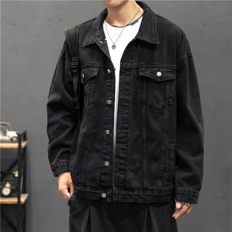 Jaket Denim Baru Mantel Jeans  - Mens Fashion Bomber Jacket ulasan dan harga