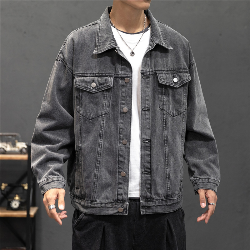 Jaket Denim Baru Mantel Jeans  - Mens Fashion Bomber Jacket ulasan dan harga
