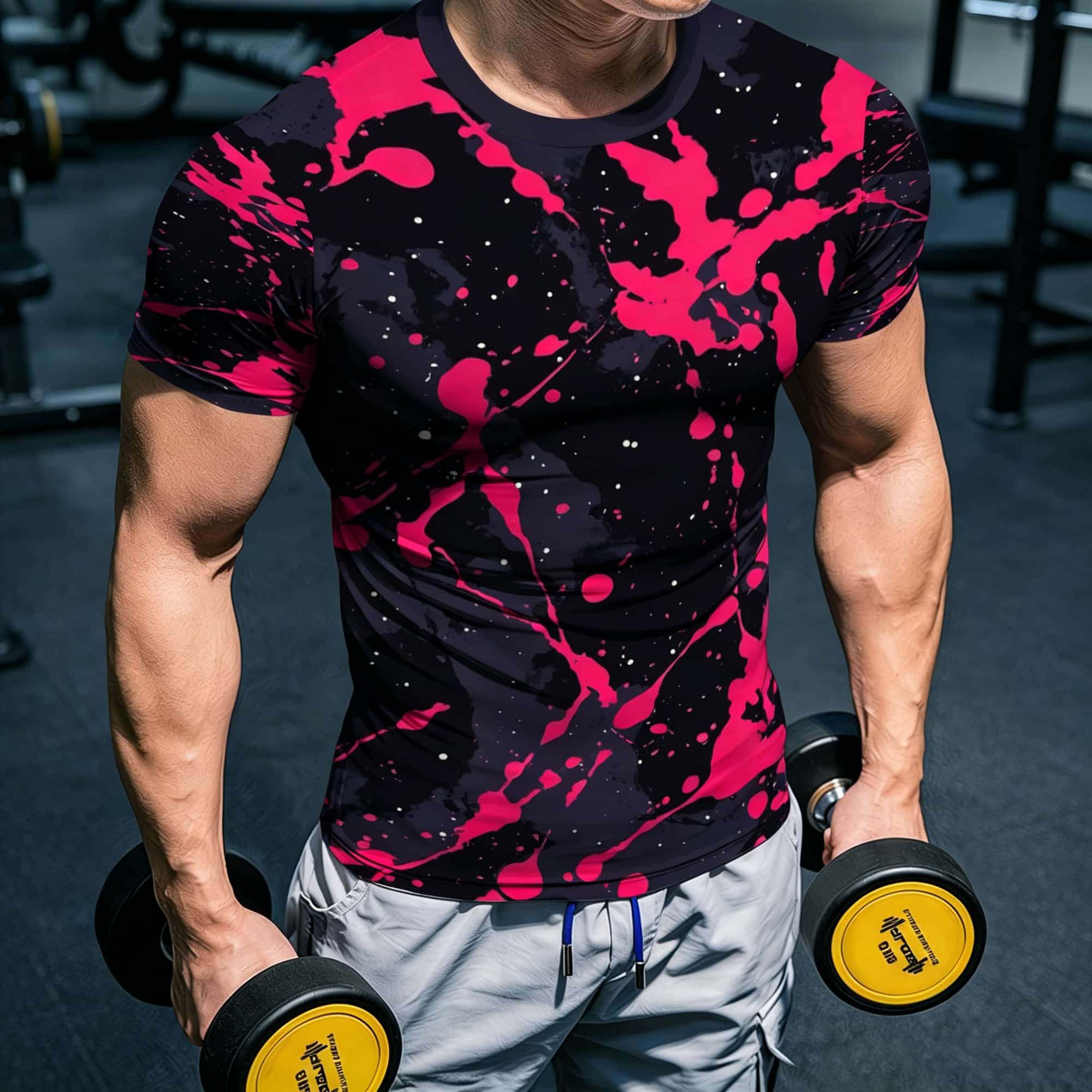 Kaus Lengan Pendek Pakaian Jal - Men'S Fashion Pink Shirt ulasan dan harga