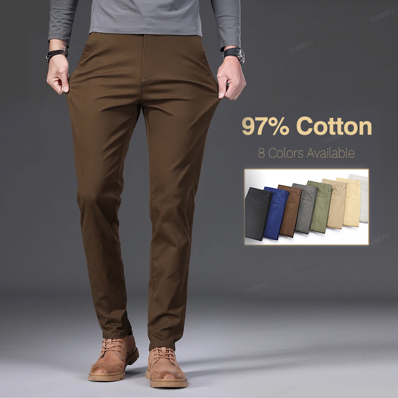 Celana Kasual Pria Katun 97% B - Chino Pants Men ulasan dan harga