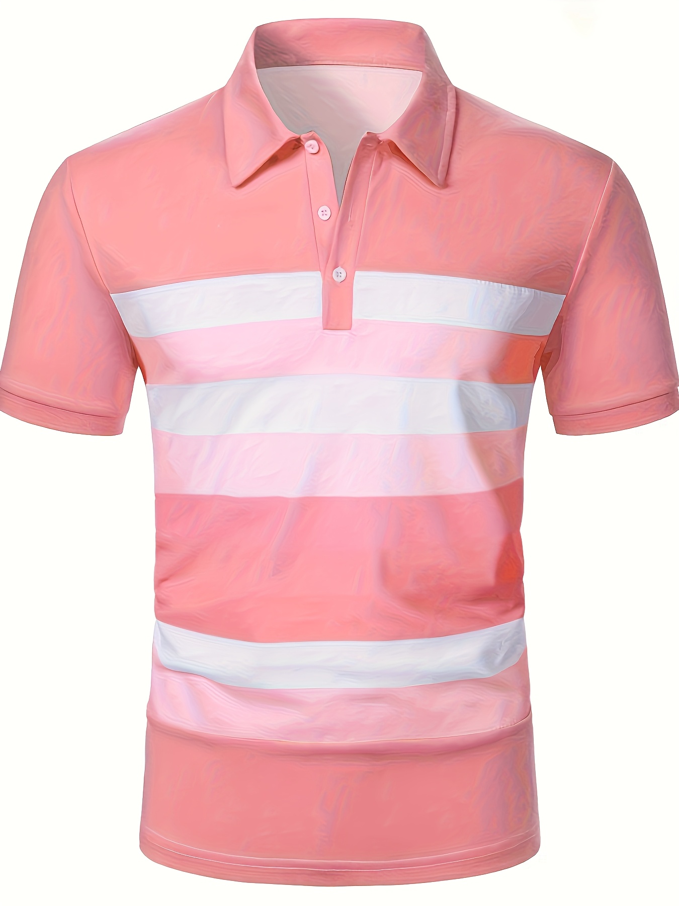 Kemeja Kerah Lengan Pendek Pri - Men'S Fashion Pink Shirt ulasan dan harga