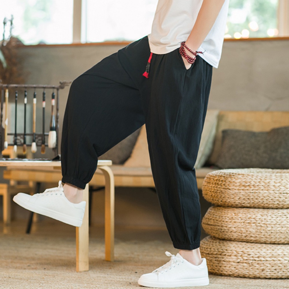 Celana Harem katun dan Linen p - Chino Pants Men ulasan dan harga