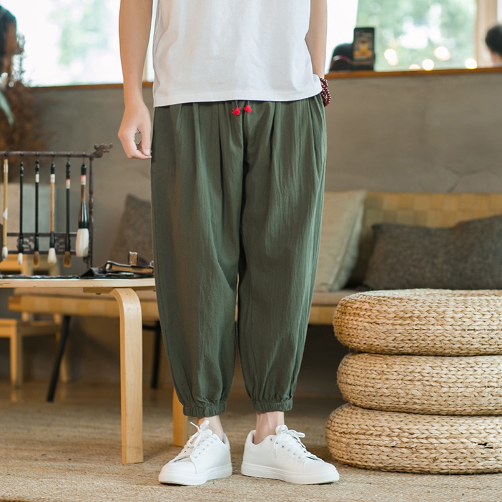 Celana Harem katun dan Linen p - Chino Pants Men ulasan dan harga