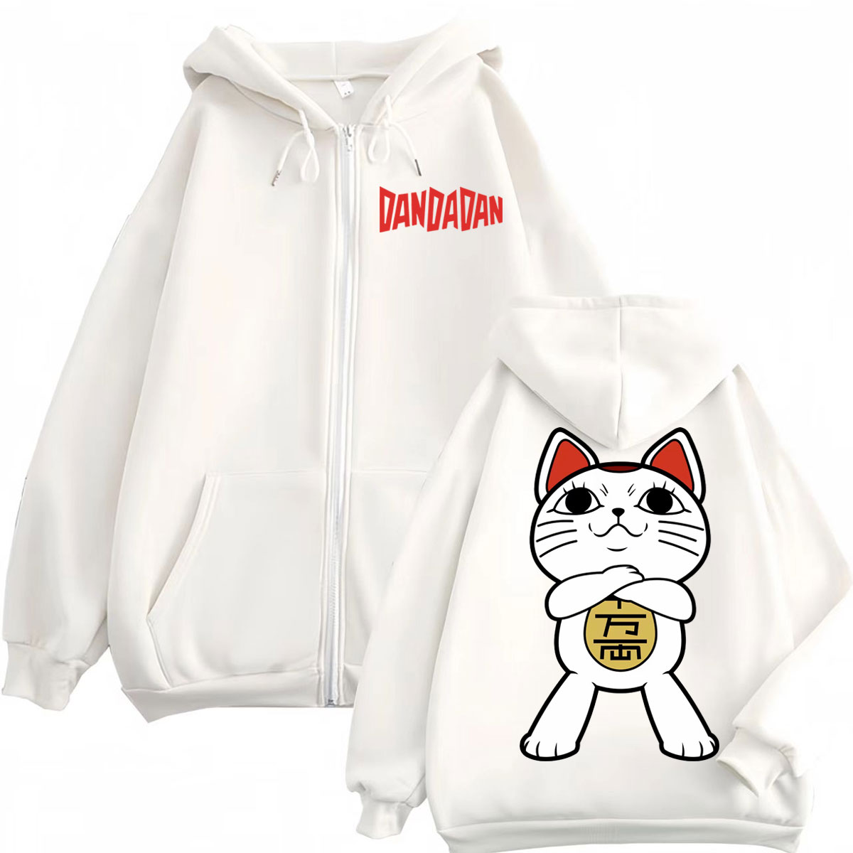 Hoodie Ritsleting Grafis Nenek - Mens Fashion Zip Up Hoodies ulasan dan harga