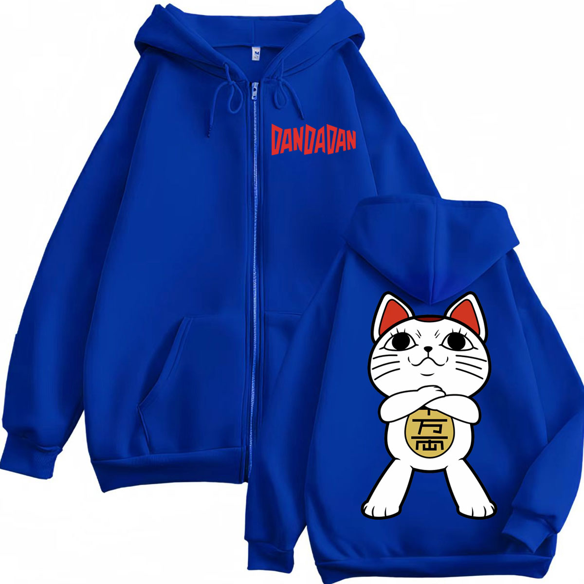 Hoodie Ritsleting Grafis Nenek - Mens Fashion Zip Up Hoodies ulasan dan harga