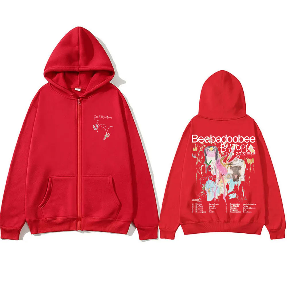 Beabadoobee Beatopia Tour Hood - Mens Fashion Zip Up Hoodies ulasan dan harga
