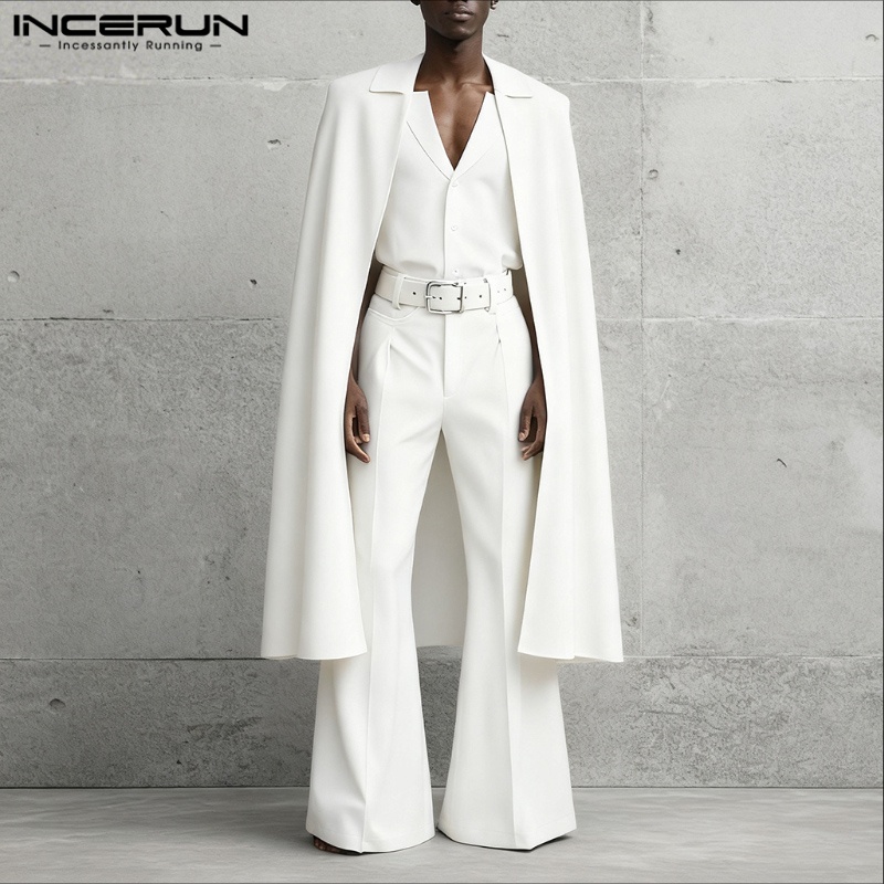 INCERUN Setelan Pria Warna Sol - Men'S Fashion Loose Pants ulasan dan harga