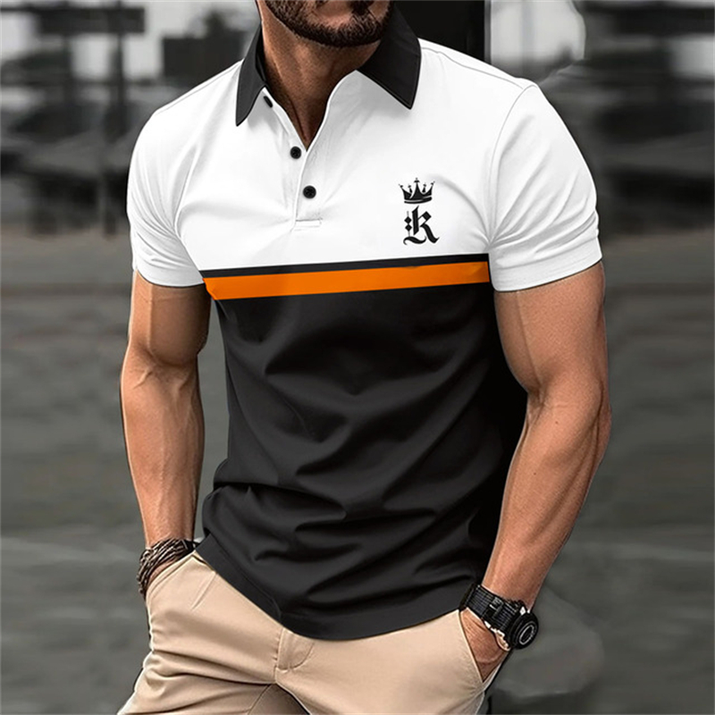 Kaos Polo 3D Bergaris Lucu unt - Men'S Fashion Golf Clothing ulasan dan harga
