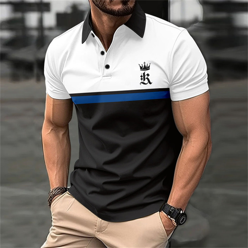Kaos Polo 3D Bergaris Lucu unt - Men'S Fashion Golf Clothing ulasan dan harga