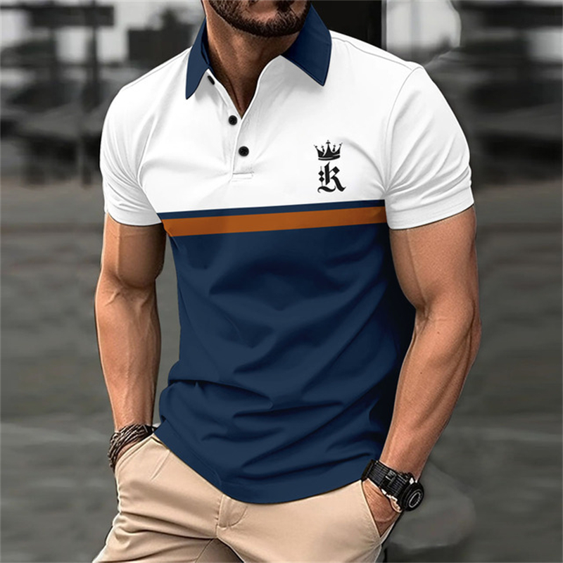Kaos Polo 3D Bergaris Lucu unt - Men'S Fashion Golf Clothing ulasan dan harga