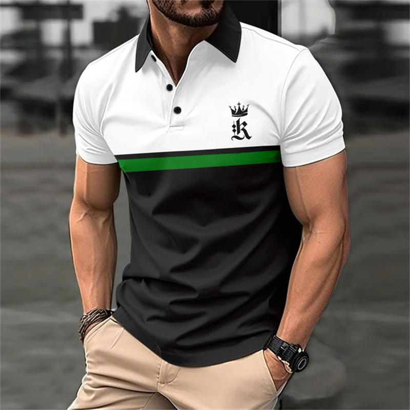 Kaos Polo 3D Bergaris Lucu unt - Men'S Fashion Golf Clothing ulasan dan harga