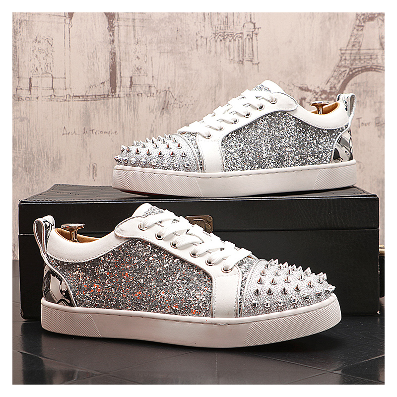 Sepatu Paku Keling Perak Fashi - Men'S Fashion Footwear ulasan dan harga