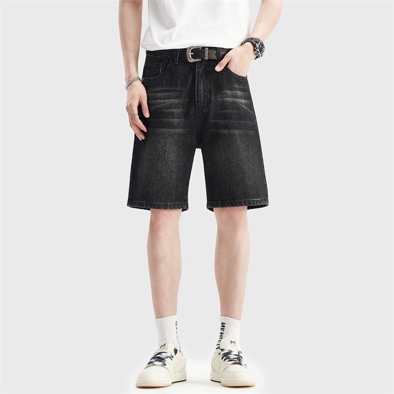 Celana Pendek Denim Hitam Tipi - Men'S Fashion Loose Pants ulasan dan harga