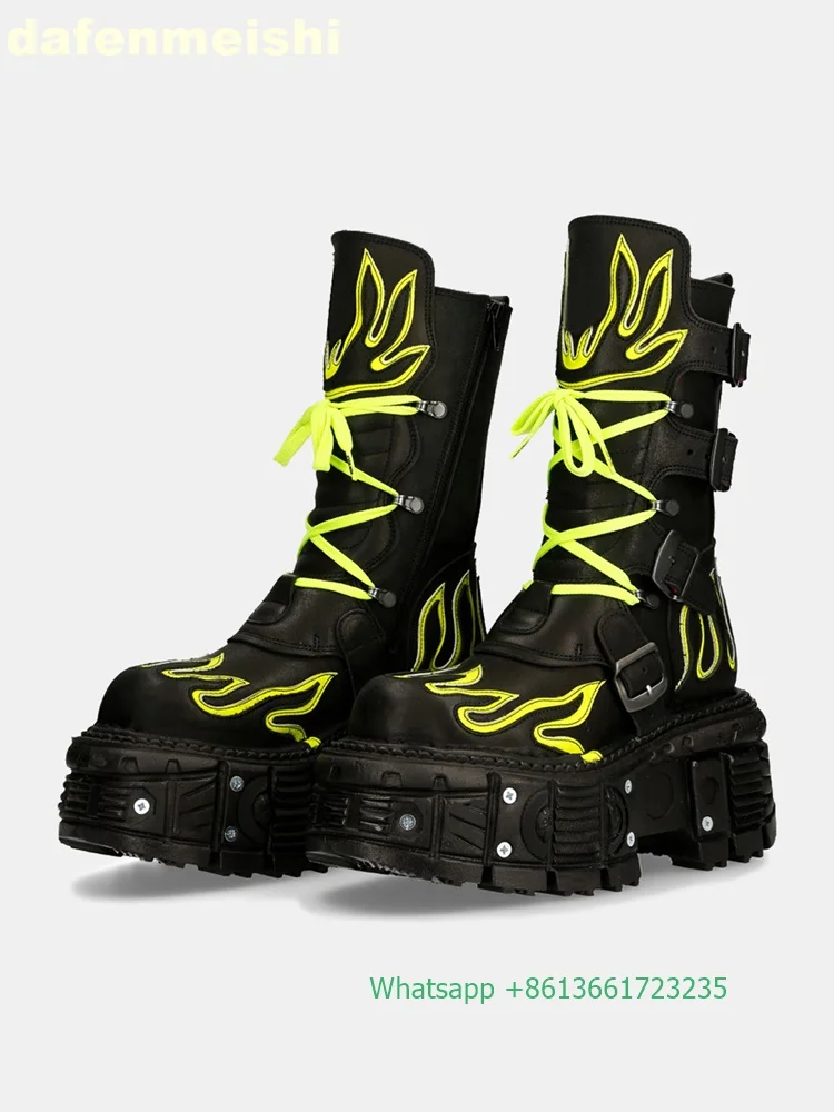 Sepatu Bot Motor Punk Gaya Ret - Belt Mens Fashion ulasan dan harga
