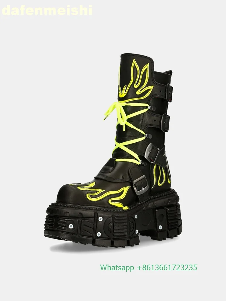 Sepatu Bot Motor Punk Gaya Ret - Belt Mens Fashion ulasan dan harga