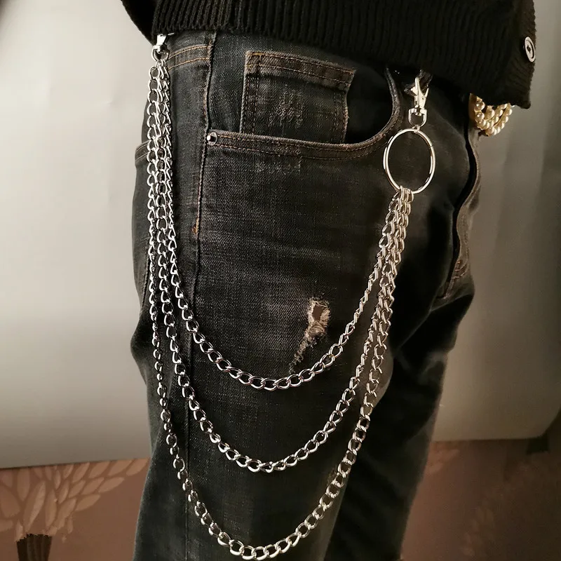 Sabuk Rantai Logam Punk dengan - Belt Mens Fashion ulasan dan harga