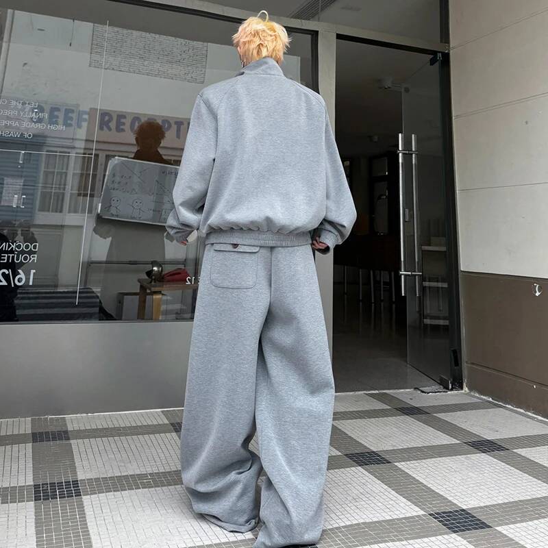LUZHEN Cardigan Warna 2026, Sw - Men'S Fashion Loose Pants ulasan dan harga