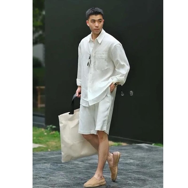 Set Kasual Musim Panas Kemeja  - Men'S Fashion 2026 ulasan dan harga