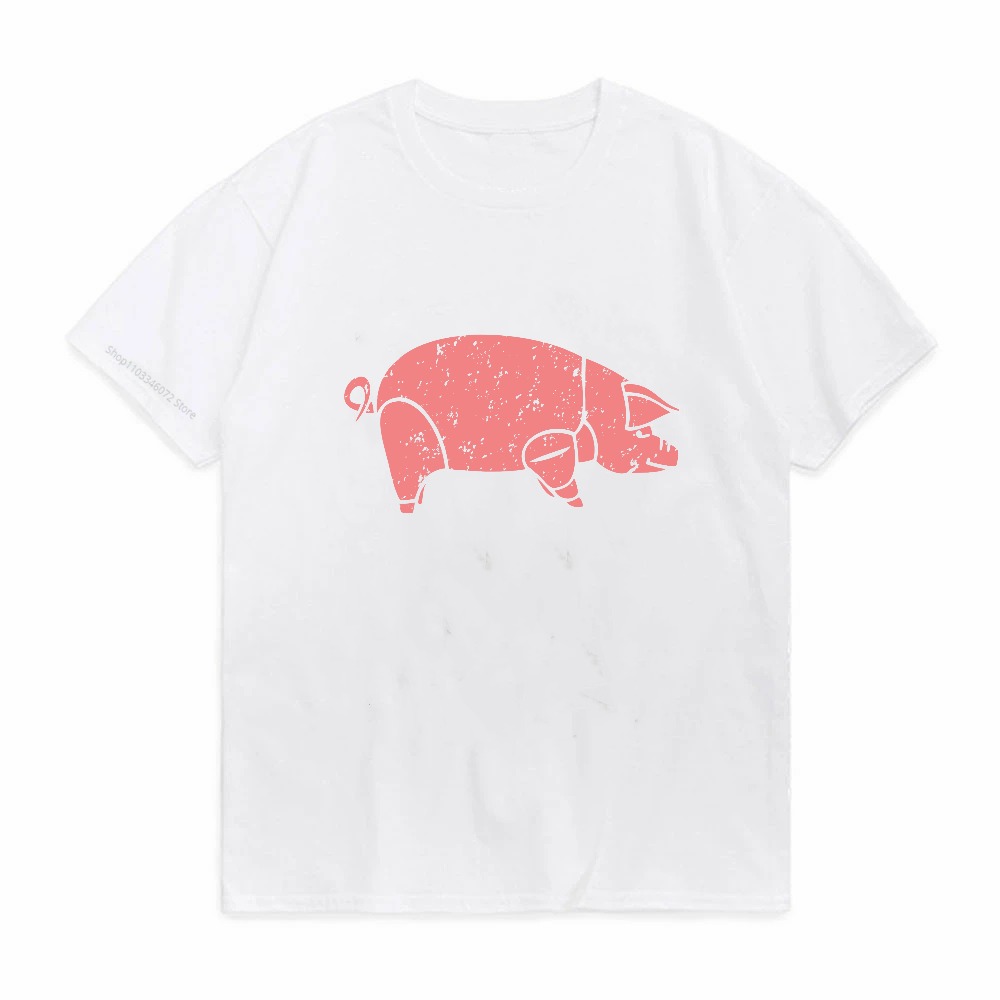 Kaus Grafis Gambar Hewan Pig P - Men'S Fashion Pink Shirt ulasan dan harga