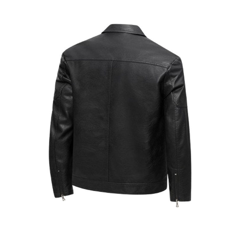 Jaket Kulit PU Pria Musim Gugu - Mens Fashion Bomber Jacket ulasan dan harga