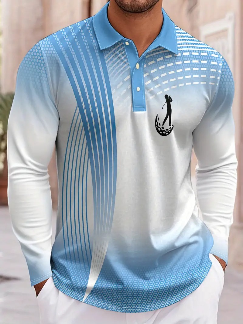 Kemeja Polo Lengan Panjang Pri - Men'S Fashion Golf Clothing ulasan dan harga
