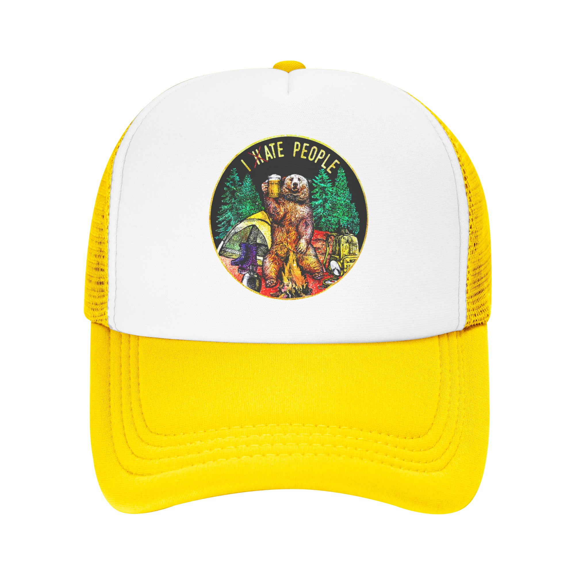 Topi Bisbol I Hate People Bear - Trucker Hat Cap ulasan dan harga
