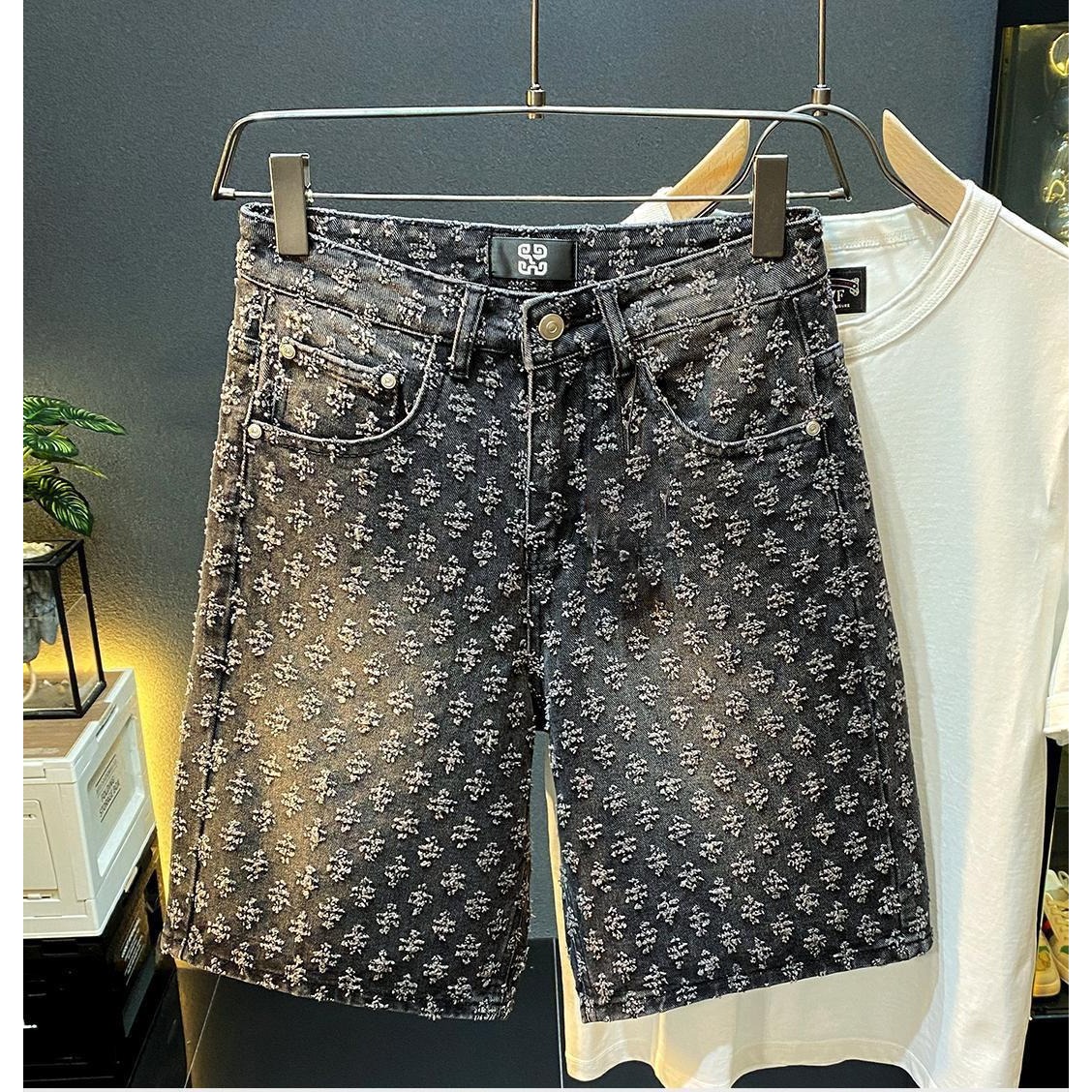 Celana Pendek Denim High Stree - Men'S Fashion Loose Pants ulasan dan harga