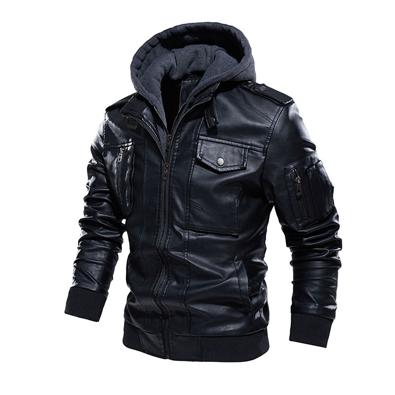 Jaket Kulit Sepeda Motor Pria  - Mens Fashion Bomber Jacket ulasan dan harga