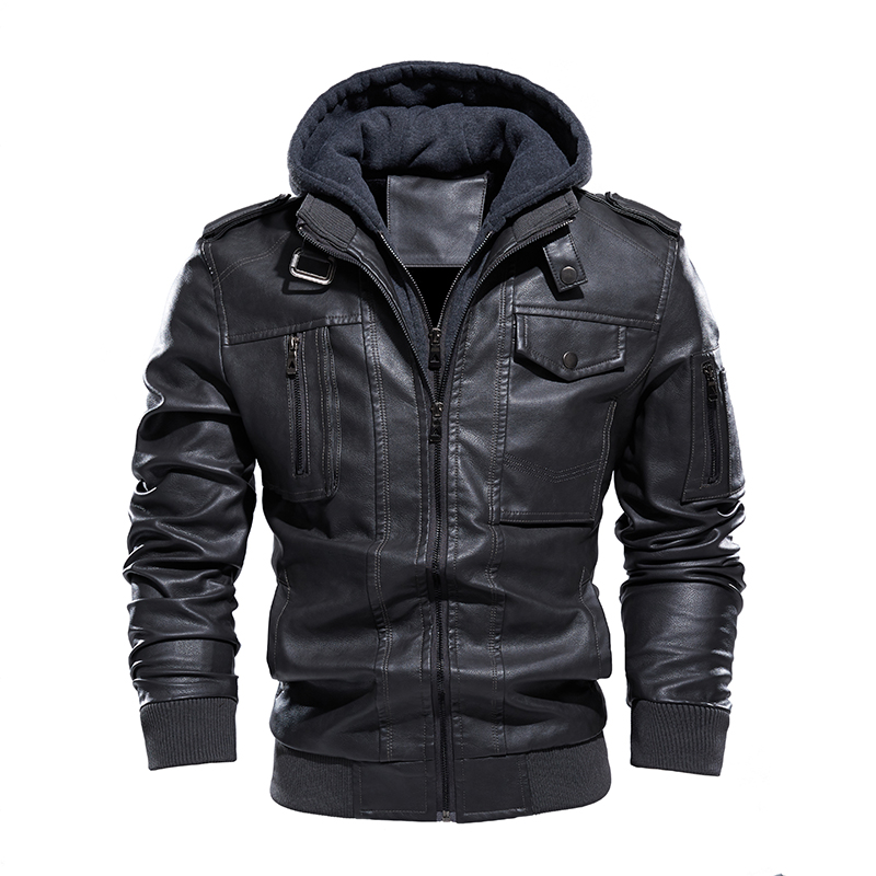 Jaket Kulit Sepeda Motor Pria  - Mens Fashion Bomber Jacket ulasan dan harga